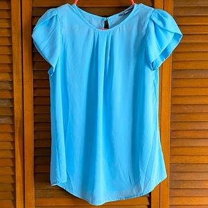 Two SHEIN Blue and yellow blouses Size Medium